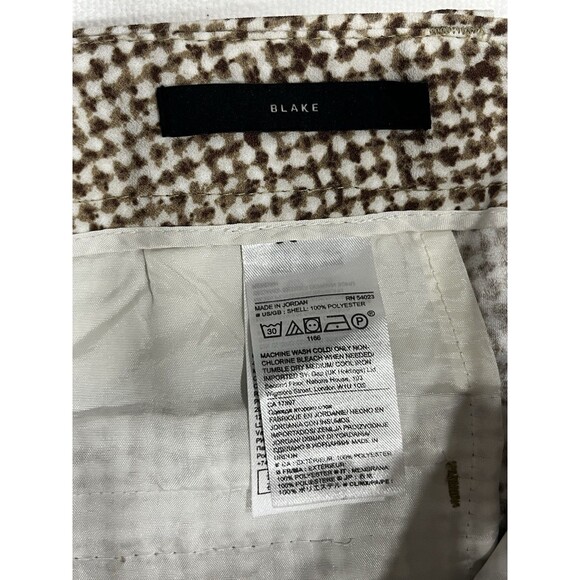 Banana Republic Blake Crop Pants Womens 6 Tan White Flat Front Wide Leg RN54023 - Picture 4 of 4